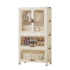 Plastic Wardrobe Storage Cabinet - Free Installation, Transparent, Modern Style, Multi-Functional, Dustproof - 4 of 4