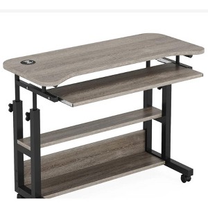 Gulches Portable Desk for Sofa/Bed, Height Adjustable Mobile Laptop Table, Rolling Grey Computer Cart (Home Office) - 1 of 1