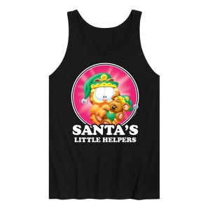 Men's - Garfield - Santas Little Helpers Graphic Tank Top - 1 of 3