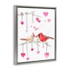 Stupell Industries Be Mine Cardinals Black Framed Floater Canvas Wall Art - 3 of 4