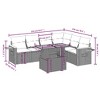 vidaXL 7 Piece Patio Sofa Set with Cushions Beige and Cream Poly Rattan - 3 of 4