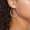 Sterling Silver Teardrop Hoop Earrings - A New Day™ Silver: Nickel-Free, Shiny Finish, Hinge Closure - 2 of 3