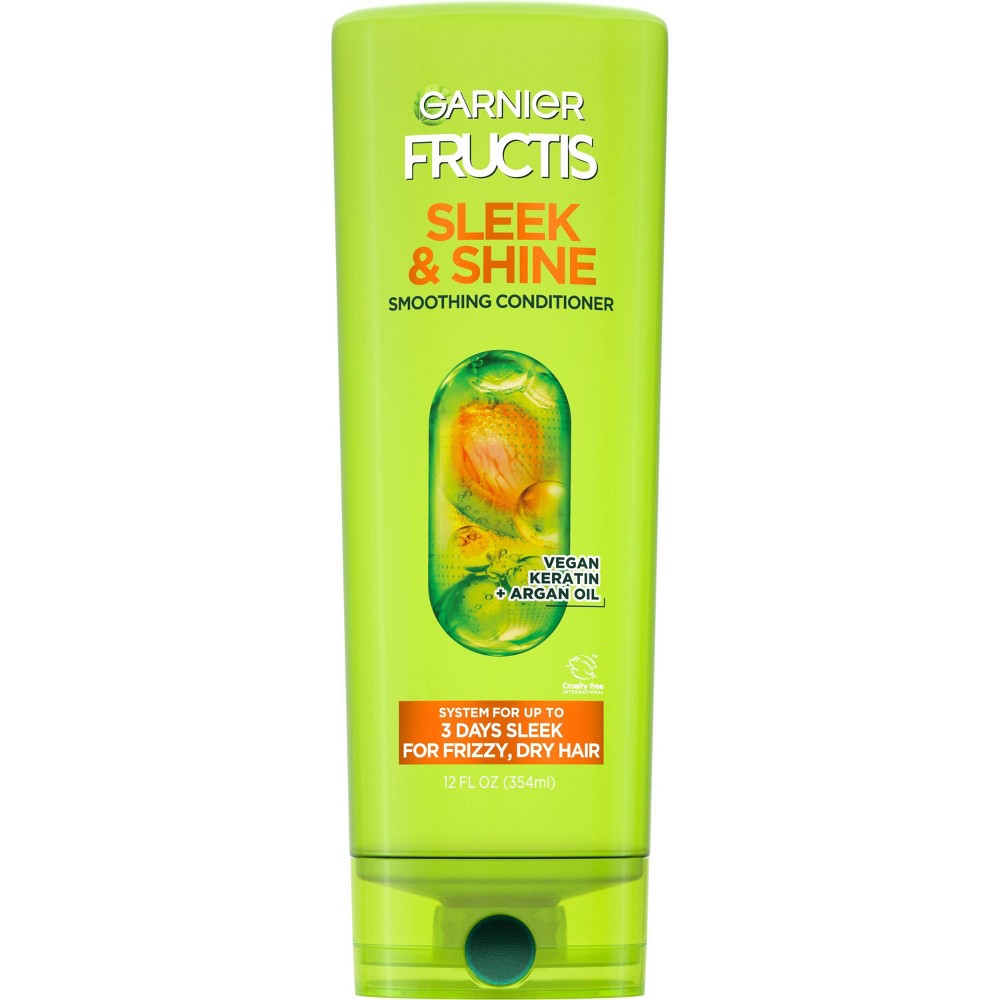 Photos - Hair Product Garnier Fructis Sleek & Shine Smoothing Conditioner for Frizzy Hair - 12 fl oz 