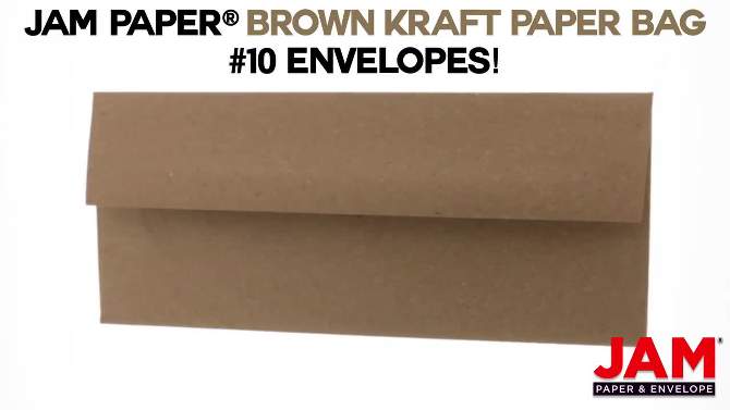 JAM Paper Brown Kraft Paper Bag Envelopes 50pk, 2 of 5, play video
