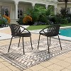 Christopher Knight Home Outdoor Modern Stackable Polypropylene and Iron Dining Chair (Set of 2) - 2 of 4