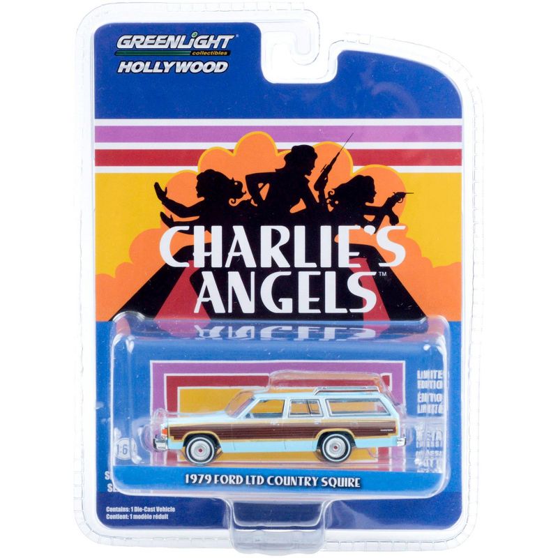 1979 Ford LTD Country Squire Light Blue "Charlie's Angels" (1976-1981) TV Series "Hollywood Series" Release 29 1/64 Diecast Model Car by Greenlight, 3 of 4
