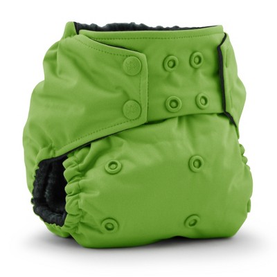 Image of Kanga Care Rumparooz OBV (Organic viscose of Bamboo Velour) One Size Pocket Cloth Diaper | Parrot Green (6-40lbs)