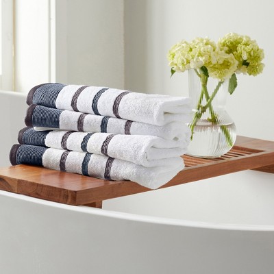 Moroccan Blue and Gray Turkish Cotton 6-Piece Towel Set