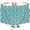 HAPPY BAY Men's Cover Up Hawaiian Summer Long Swim Trunk Swimwear For Men Vacation Beach Holidays Beachwear Pareo One Size Blue, flamingo - 4 of 4