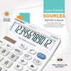 CATIGA 8-Digit & 12-Digit Desktop Calculator, Large LCD, Sensitive Buttons, Dual Solar Power, Standard Function for Office, Home, School - 4 of 4
