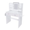 TOBILI Mirror Vanity Dressing Table with Lights for Women & Girls - 3-Color Adjustable Light Strips, 2 Large Drawers,Makeup Desk Bedroom Furniture - 4 of 4