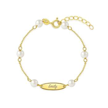 Girls' Oval Tag ID Bracelet 14k Gold - In Season Jewelry