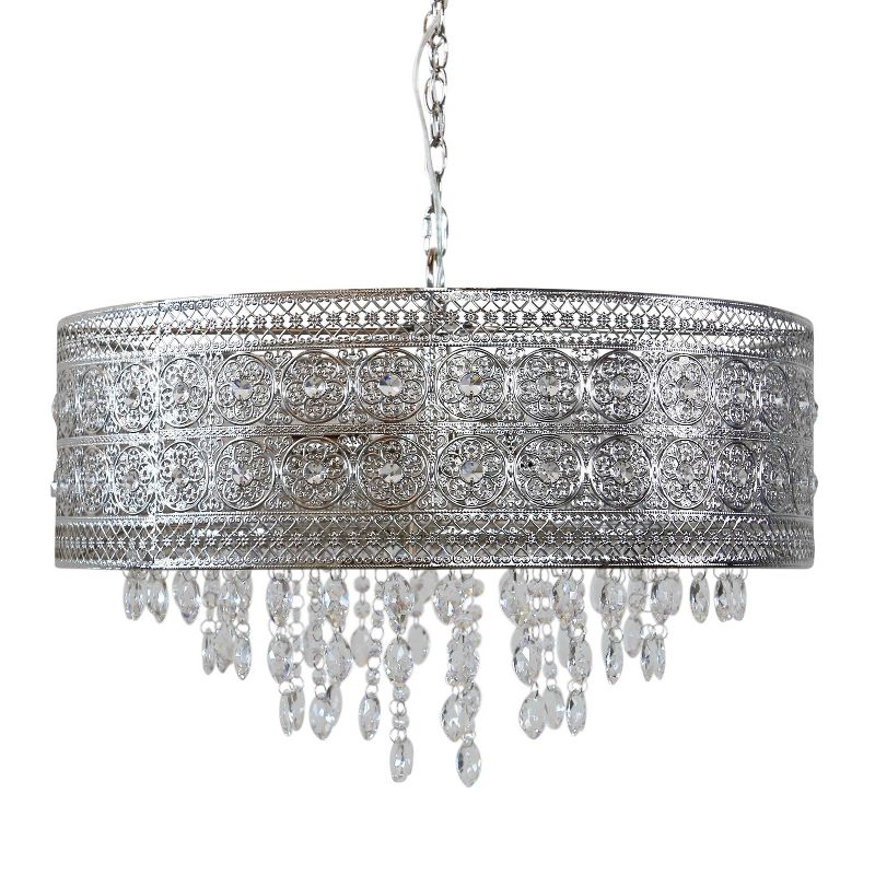 24&#34; Brielle Crystal Chandelier Polished Nickel - River of Goods, 5 of 8