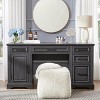SinCiDo 58" Farmhouse Executive Desk, Embossed Texture Computer Desk with Drawers & Cabinet, Writing Table for Home Office - 3 of 4