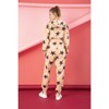 Women’s Junior Cotton Tracksuit Pajama Set – 2-Piece Star Print Crop Hoodie & Jogger Pants - 3 of 4
