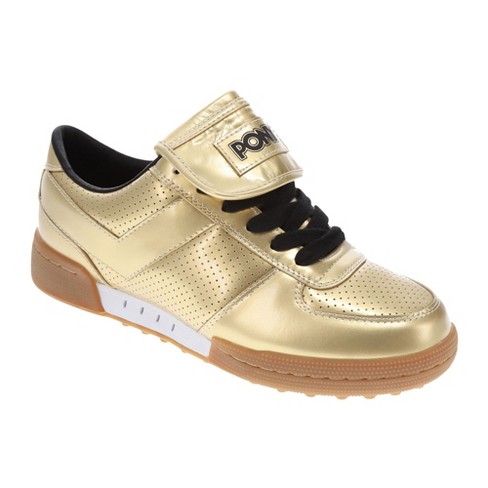 Pony Mens Linebacker Metallic Genuine Leather Premium Lace Up Athletic Sneaker Shoe Target