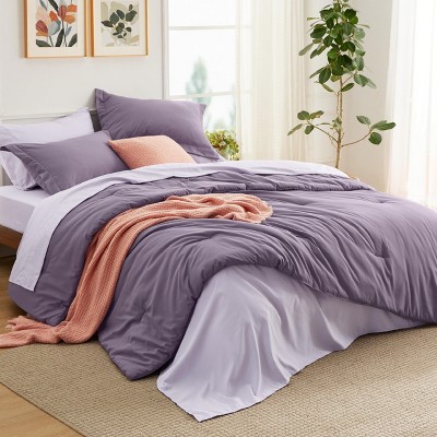 5/7 Pcs Soft Bedding Set All Season Boho Bed in a Bag Contrasting Design
