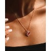 Molenia Heart Birthstone Necklace for Women 925 Sterling Silver Rose Gold Necklace Pendant Jewelry Christmas Anniversary Birthday Gifts for Her - 2 of 4