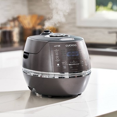 6-Cup Dark Gray Stainless Steel Induction Heating Rice Cooker