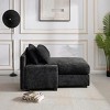 Lazy Sofa Couch Chaise Lounge Single Sofa Cloud Sleeper Sofa Corduroy/Chenille Upholstered Accent Chair Daybed, Beige/Black/Green/Blue-ModernLuxe - 4 of 4