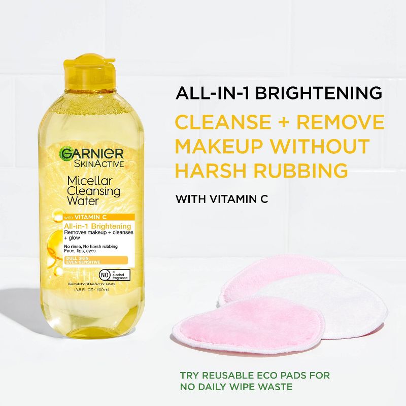 Garnier SkinActive Micellar Vitamin C Cleansing Water to Brighten Skin, 3 of 11