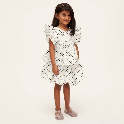 Toddler Mini Polka Dot Flutter 2pc Top and Bottom Set - kate spade new york x Target Cream/Black