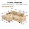 92" Modular Corduroy Sectional Sofa with Ottoman and 6 Throw Pillows, L-Shaped Oversized Cloud Couch for Living Room or Bedroom–The Pop Home - 4 of 4