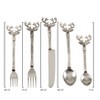 Saro Lifestyle Reindeer Flatware, Silver (Set of 5) - 2 of 3