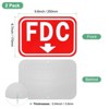 Unique Bargains Aluminum Outdoor "FDC" Fire Department Connection Metal Signw with a Down Arrow 2 Pcs - 2 of 4