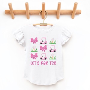 The Juniper Shop Let's Par Tee Coquette Flutter Sleeve Tee - 1 of 4