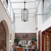 VYNXARIA 8 - Light Matte Black and Silver Farmhouse Cage Ceiling Lights, Adjustable Rustic Pendant Chandelier - 2 of 4