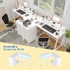Acekool L-Shaped Gaming Desk with LED Lights, Power Outlets, Drawers & Shelves, Corner Computer Desk for Home Office, Black - 4 of 4