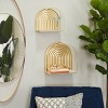 Set of 2 Metal Arched 2 Wall Shelves Gold - CosmoLiving by Cosmopolitan: Satin Finish, No Assembly Required, Iron Hardware - 2 of 4