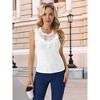 INSPIRE CHIC Women's Elegant Guipure Lace Sleeveless Crew Neck Keyhole Shirt - 4 of 4