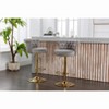 Vynxaria COOLMORE Swivel Bar Stools Set of 2 Adjustable Counter Height Chairs with Footrest for Kitchen, Dining Room 2PC/SET - 2 of 4