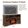 Farmhouse Fireplace TV Stand, 60" Electric Fireplace TV Console with Electric Fireplace & Sliding Barn Door, Entertainment Center for Living Room - 2 of 4