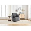 TOAOTBNBO Oversized Swivel Accent Chair with Ergonomic Armrests, Round Barrel Arm Chair with Curved Backrest Upholstered Chair for Hotel - 2 of 4