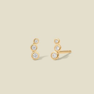 Made By Mary | CZ Poppy Climber Stud Earrings - 1 of 4