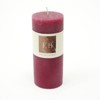 FONTOI Rustic Pillar Candle, Wax Candle for Home Decor, Warm Glow for Relaxation, Celebrations & Everyday Use, Red, 3"*7"*3" - 2 of 4