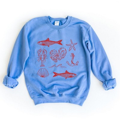 Simply Sage Market Women's Graphic Sweatshirt Fisherman Collage