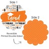 Big Dot of Happiness Orange Grad - Best is Yet to Come - Orange Graduation Party Round Table Decorations - Paper Chargers - Place Setting For 12 - 3 of 4