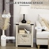 CIPACHO Farmhouse End Table, Side Table with Storage for Living Room, Oak - 4 of 4