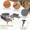 6-Piece Outdoor Sectional Sofa Set with Round Nesting Coffee Tables and Seating Sofa with Cushions for Patio, Porch and Garden - 3 of 4