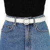 INSPIRE CHIC Women's Belts O Ring Metal Buckle Plus Size Thin Nonporous Waist Belt 0.9 inches Width - 4 of 4