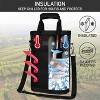 OPUX Two Bottle Wine Bag Carrier Tote, Insulated Leakproof Cooler Travel BYOB Picnic, Gift Men Women Birthday Christmas - 3 of 4