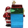 Old World Christmas Blown Glass Ornament for Christmas Tree, Santa's AI List Bot - 2 of 4