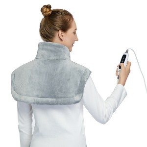 Heating Pad for Neck and Shoulders, 22"x19" Electric Fast Heating Pad for Pain Relief and Deep Pressure Therapy - 1 of 4