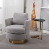 Teddy Swivel Chair With Smooth 360-Degree Golden Metal Swivel Base, Swivel Chairs Accent, Accent Chairs Swivel With Seat Cushion-Cuddlewood - 2 of 4