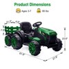 Acekool 12V Electric Ride-On Tractor with Trailer & Remote Control, Music, LED Lights, Safety Belt, 3 Speeds, Battery Powered Kids Vehicle - 2 of 4