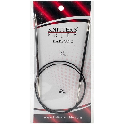 Knitter's Pride-Karbonz Fixed Circular Needles 32"-Size 3/3.25mm